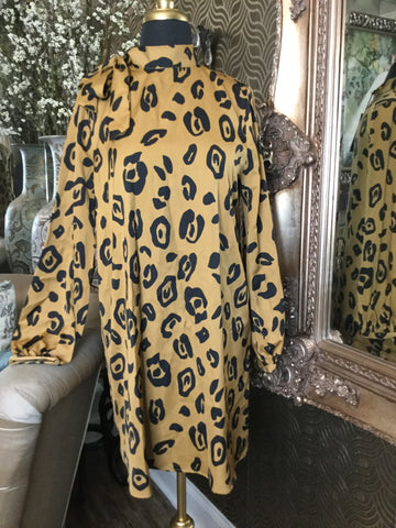 WhoWhatWear brown leopard print dress
