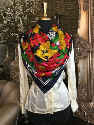 Silk floral pattern Scarf