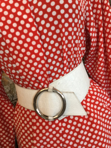 Vintage  red white polka dot top skirt