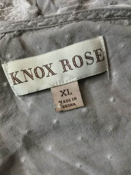 Knox Rose gray embossed top