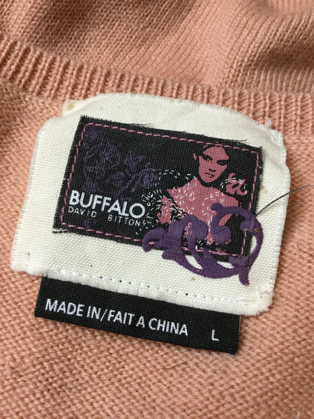 Buffalo pink crochet trim sleeve jacket