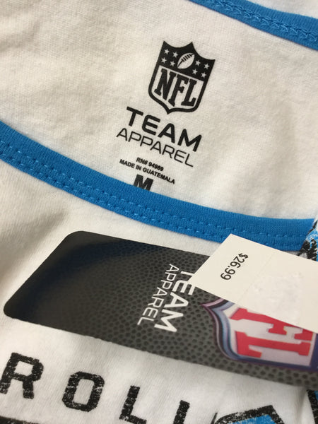 NFL Team  white "Carolina Panthers" shirt top