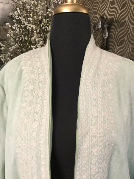 Solitare lime green embossed jacket