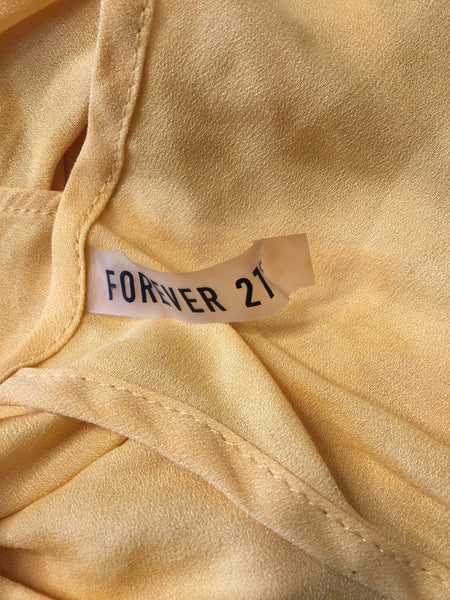Forever 21 gold waist tie top