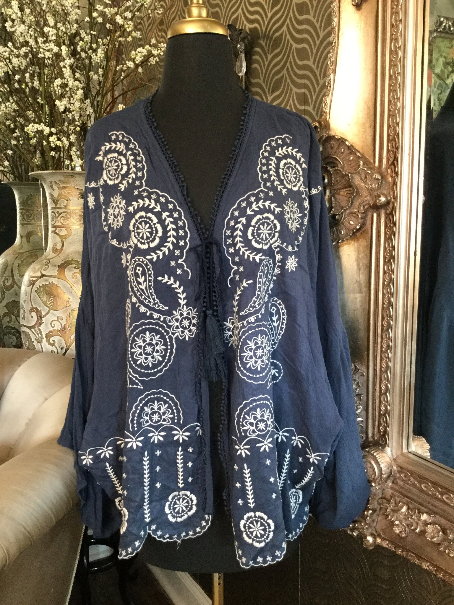 Skylar & Jade blue with embroidered duster