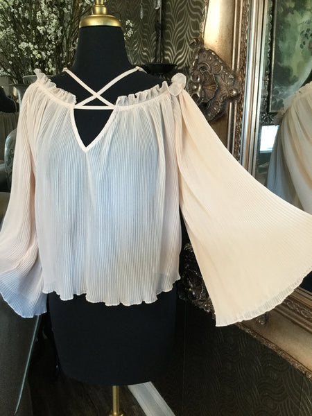 Forever 21 peach pleated top