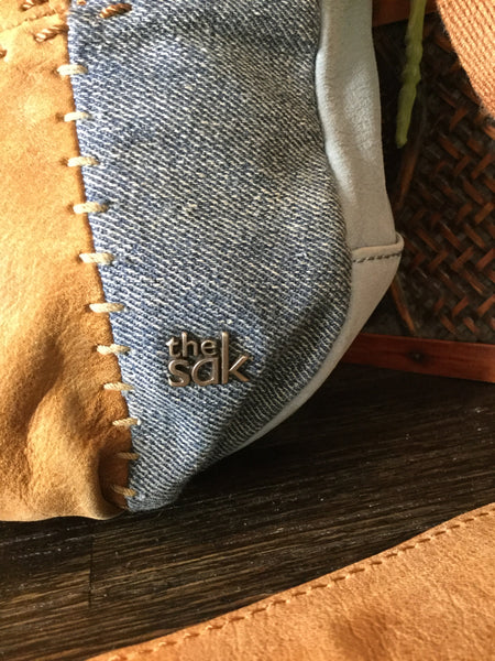 the sak leather embroidery print crossbody
