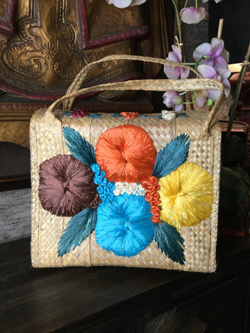 hawaiian wicker handbag
