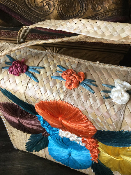 hawaiian wicker handbag