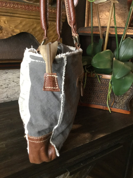 Myra Bag calf hair fabric handbag
