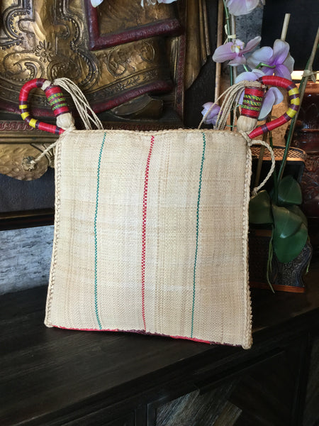 Hand woven fiber shigra handbag