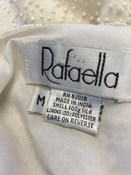Rafaella Vintage Silk Cream Bead Vest (M)
