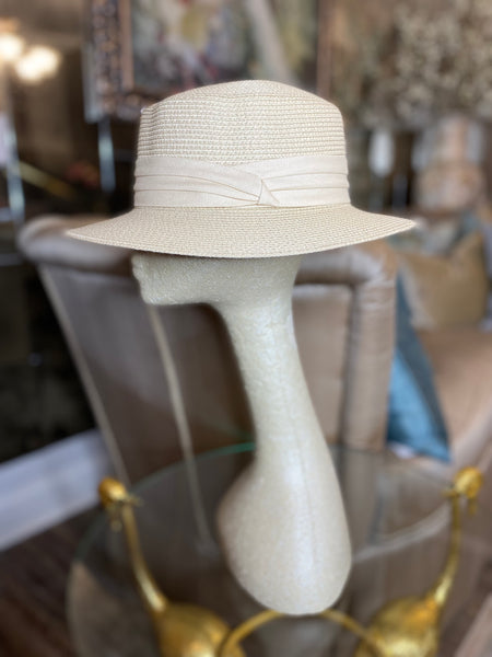 Paper straw cream hat