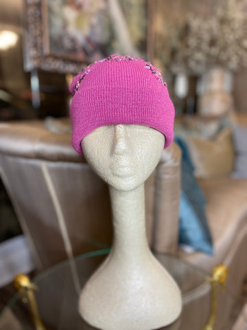 claires metallic pink jewel hats