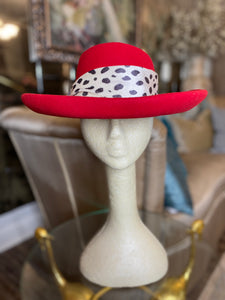 Vintage Importina red wool hat
