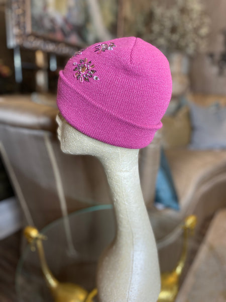 claires metallic pink jewel hats