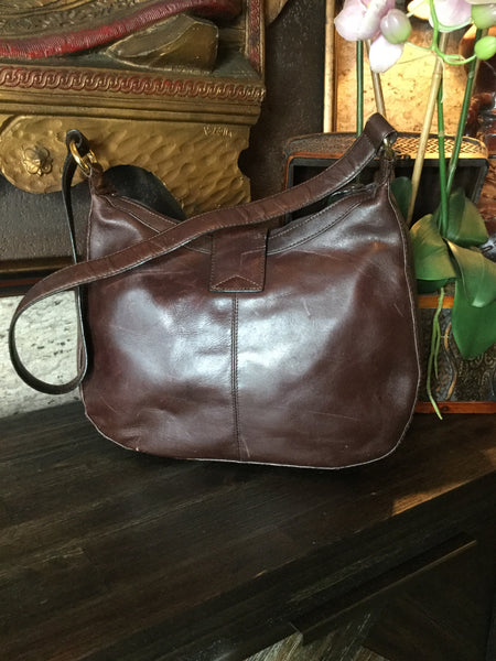 Vintage 80's woven leather handbag