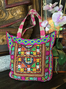 Rajasthani embroidery mirror handbag