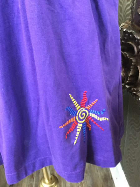 Vintage purple embossed top shorts