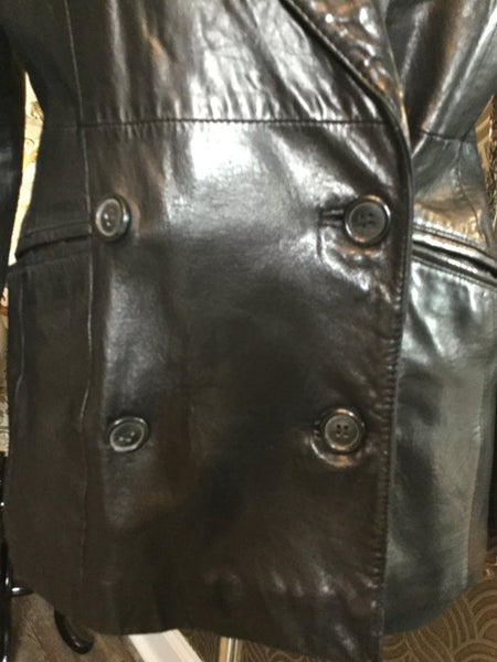 Vintage black leather jacket