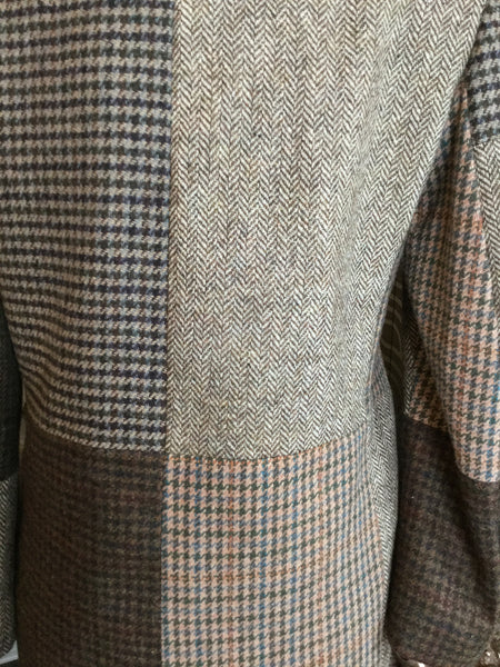 Vintage brown multi patch jacket