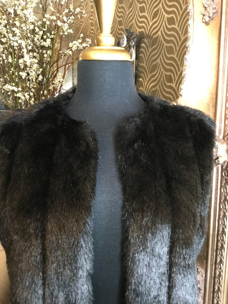 Vintage black fur jacket