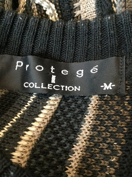 Vintage taupe multi print sweater