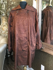 Vintage brown animal print hood jacket