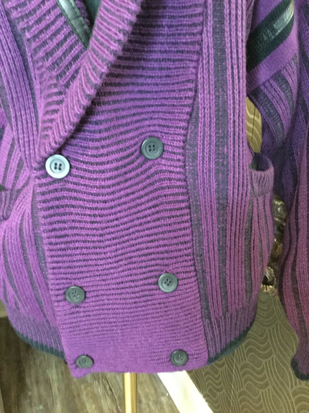 Vintage purple black stripe jacket