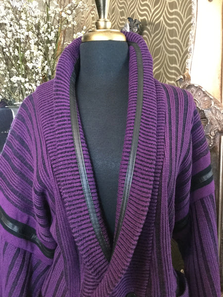 Vintage purple black stripe jacket