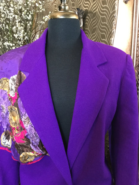 Vintage purple single button jacket