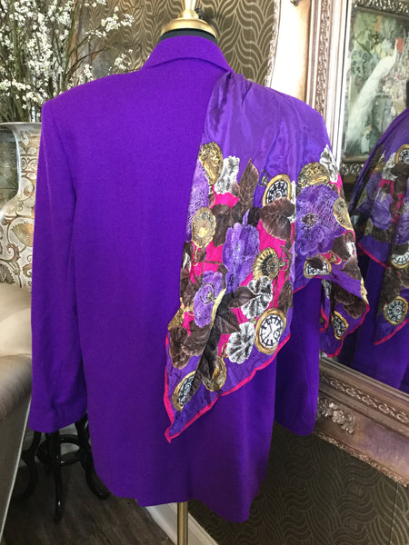 Vintage purple single button jacket