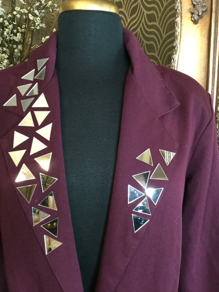 Vintage purple mirror trim jacket