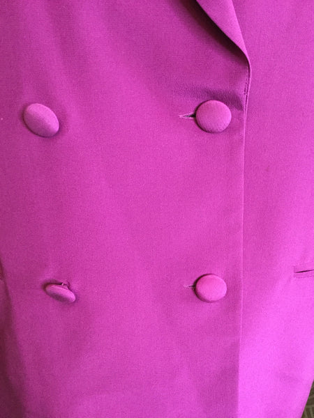 Vintage silk purple doubled breated jacket