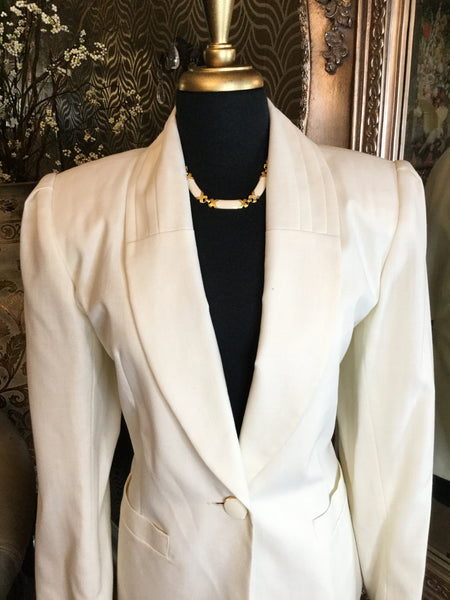 Vintage white single button jacket