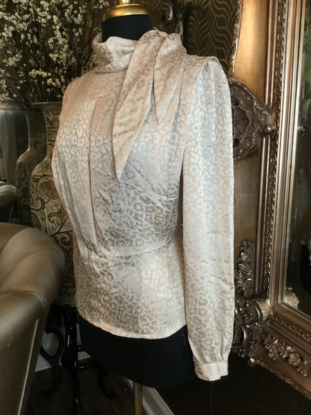 Vintage  taupe high neck top