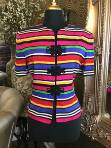 Vintage silk multi stripe jacket