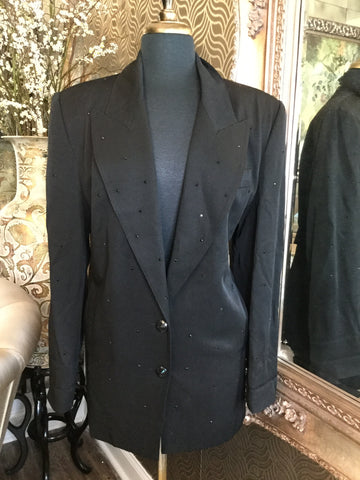 Vintage black beaded jacket