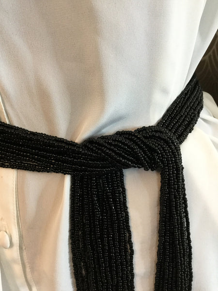 Black beaded belt