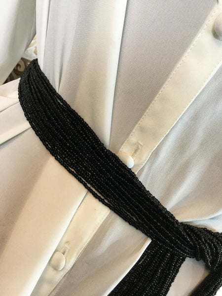 Black beaded belt