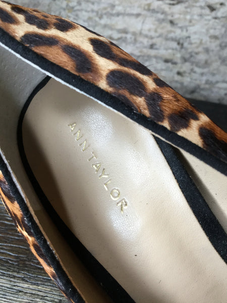 Leopard print heels shoes