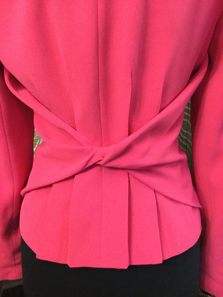 Hot pink back twist jacket