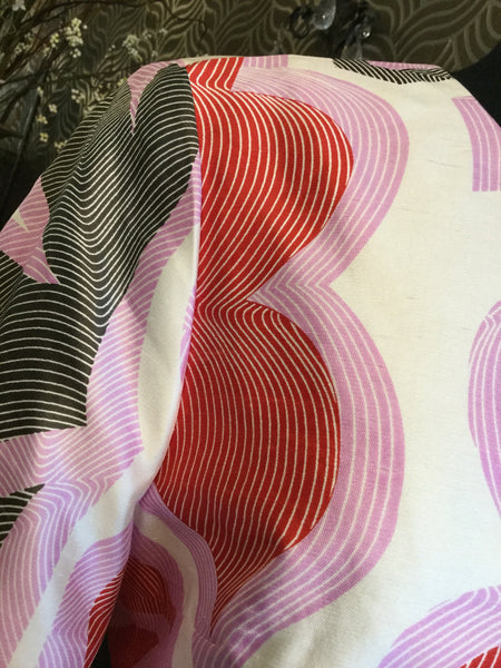 silk geometric print stud jacket