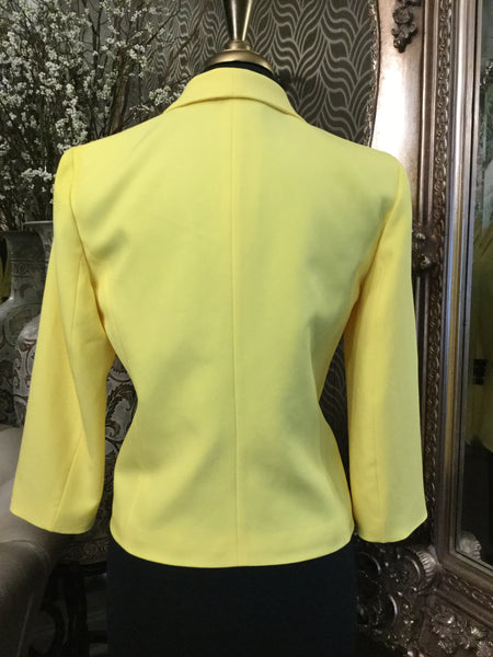 Yellow double breasted belt jacket