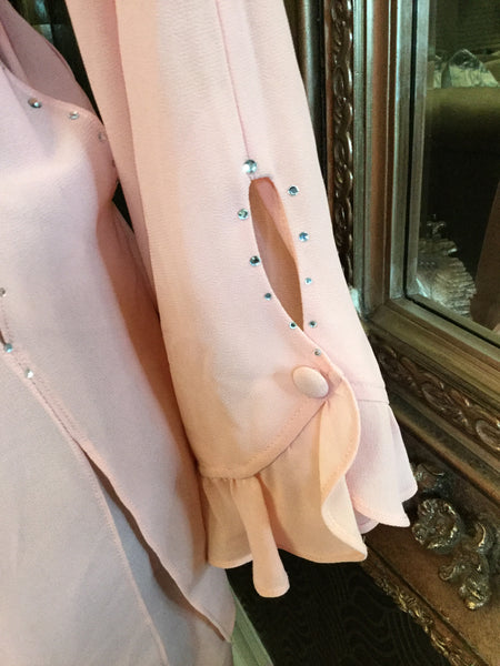 Vintage pink jewel trim jacket