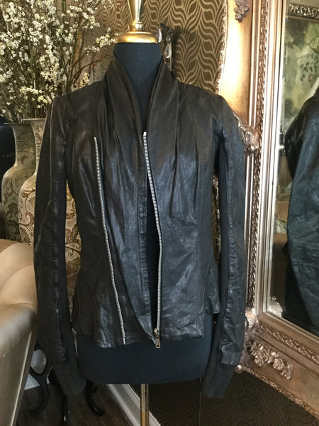Vintage beautiful black leather jacket