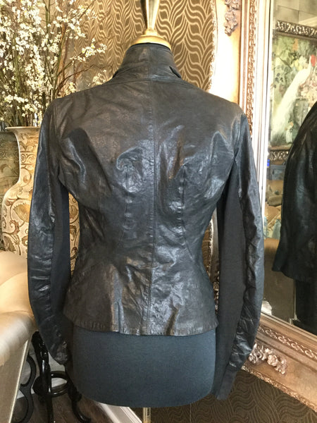 Vintage beautiful black leather jacket
