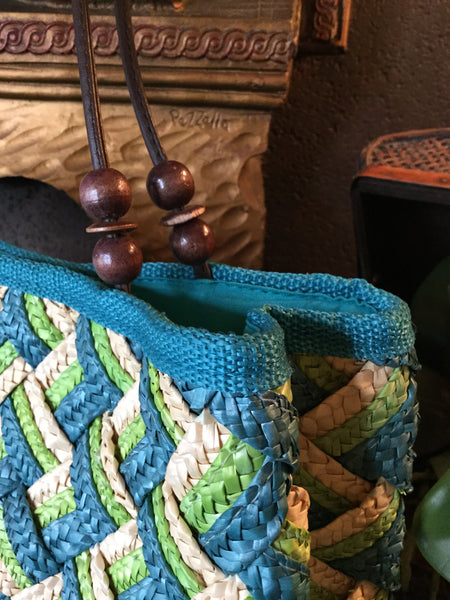 Beautiful woven basket weave handbag