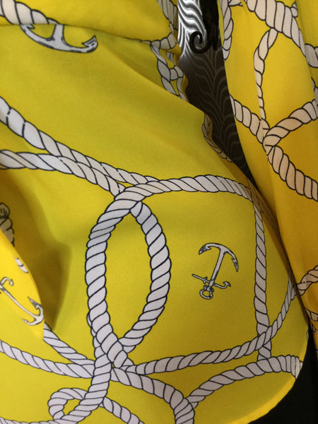 Yellow rope anchor print top