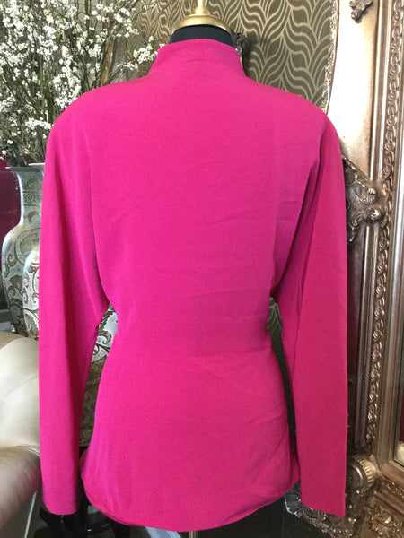 Vintage hot pink clear sequin jacket